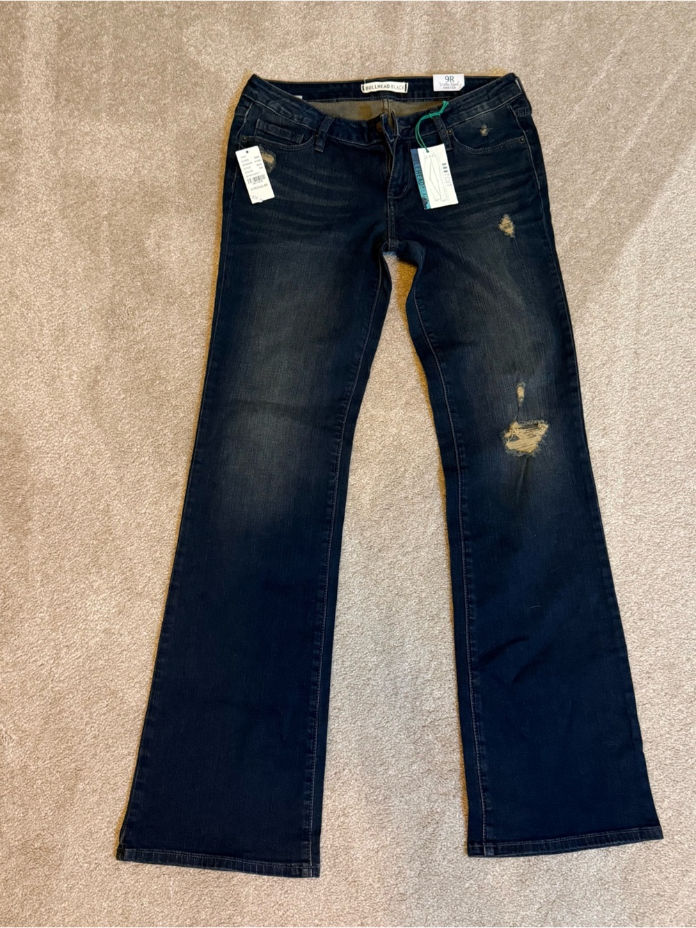 PacSun Bullhead Black Bootcut Jeans Dark Wash Distressed Women's Jeans